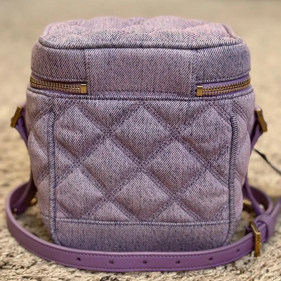 ❤️❤️SOLD❤️❤️YSL 80S Lilac Denim Vanity Crossbody - Picture 2 of 6